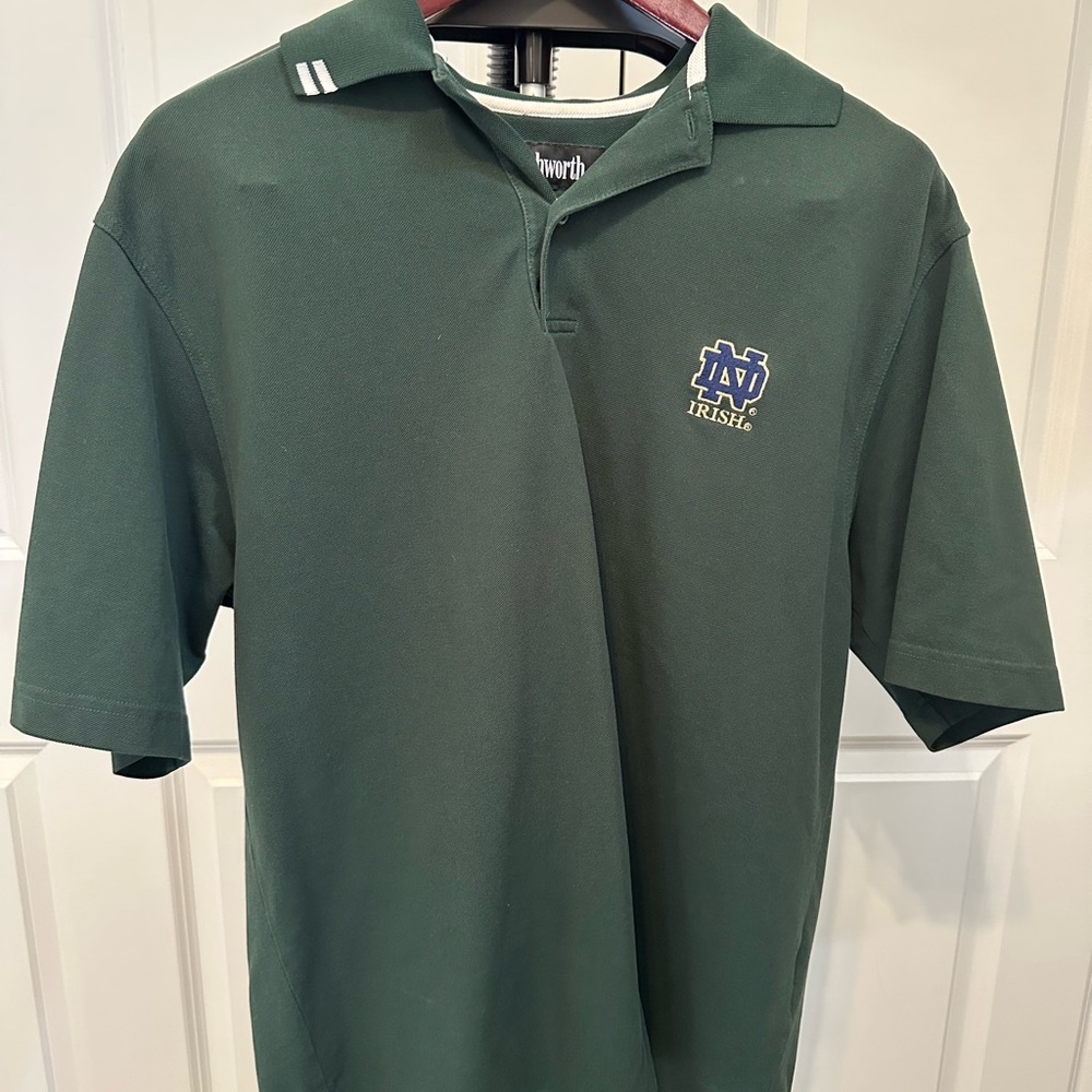 Vintage Notre Dame Green Polo Shirt